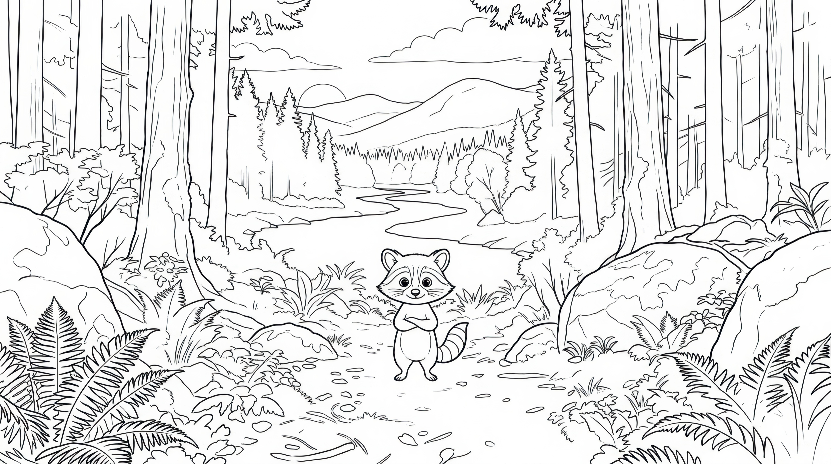 Azeban Coloring Book - Black line art for coloring