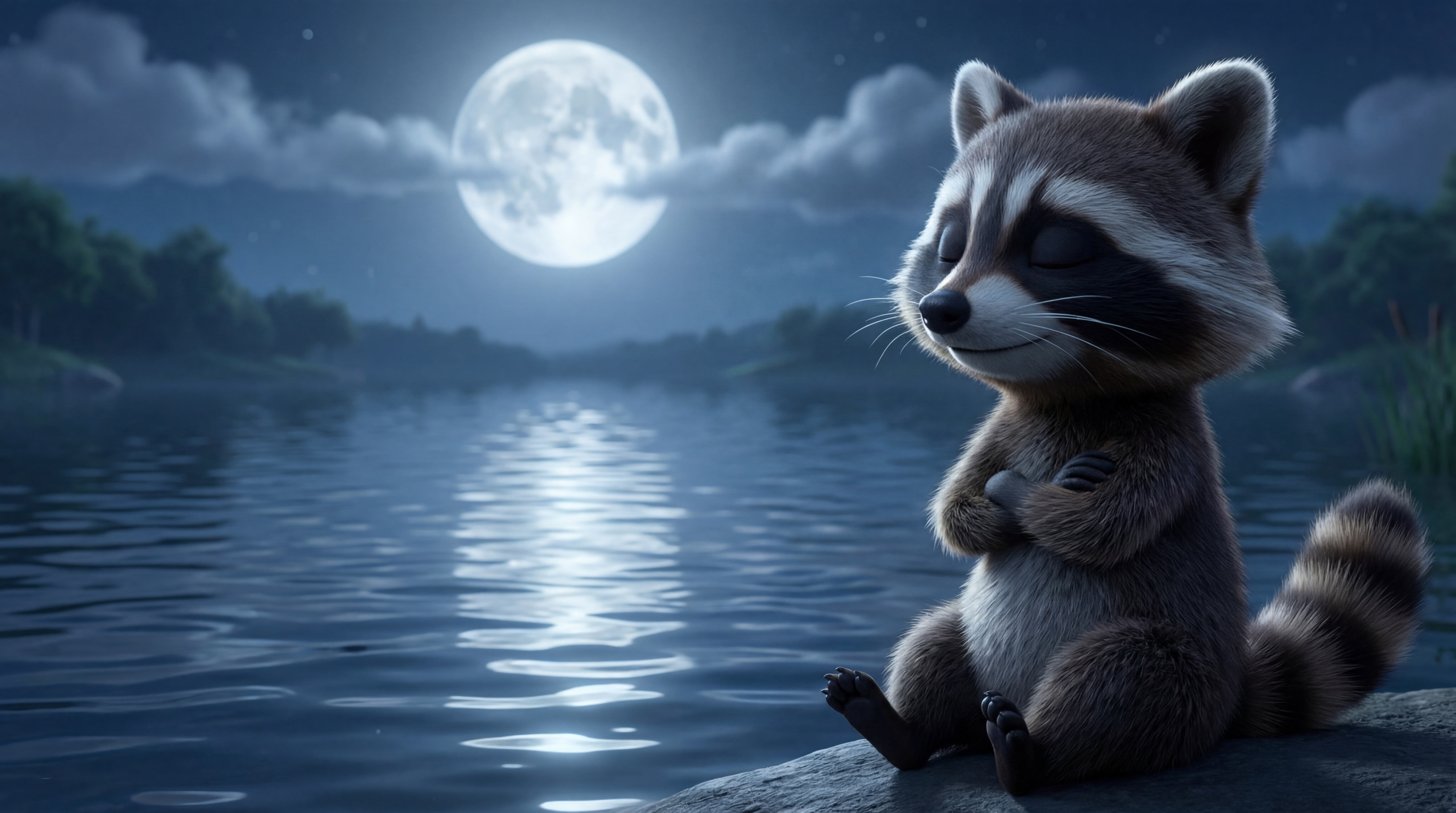 Moonlight Raccoon Puzzle
